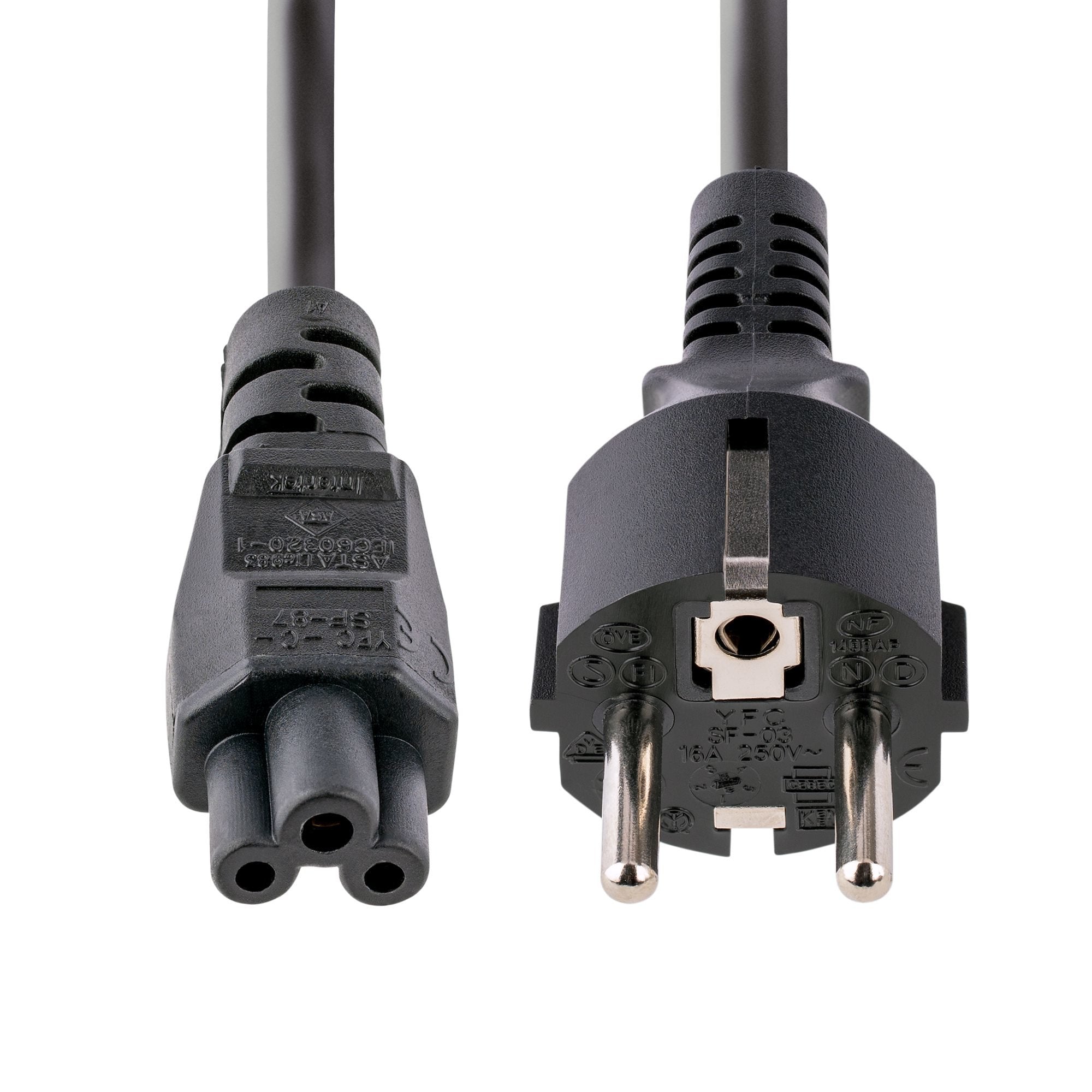 EAN 0065030894340 - StarTech.com 753E-3M-POWER-LEAD cable de transmisión Negro CEE7/7 C5 acoplador imagen 4