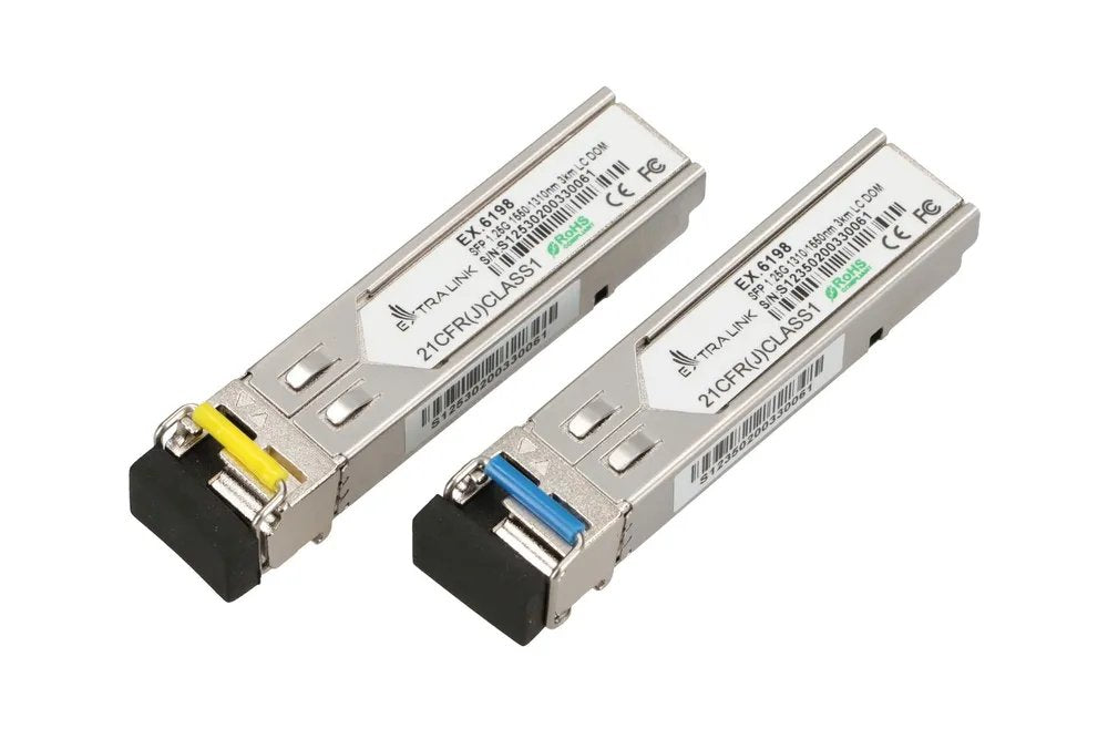 Extralink Sfp 1.25g Sfp Wdm Módulo 1,25gbps, 1310/1550nm, Single Mode, 3km, Lc, Dom, Pair