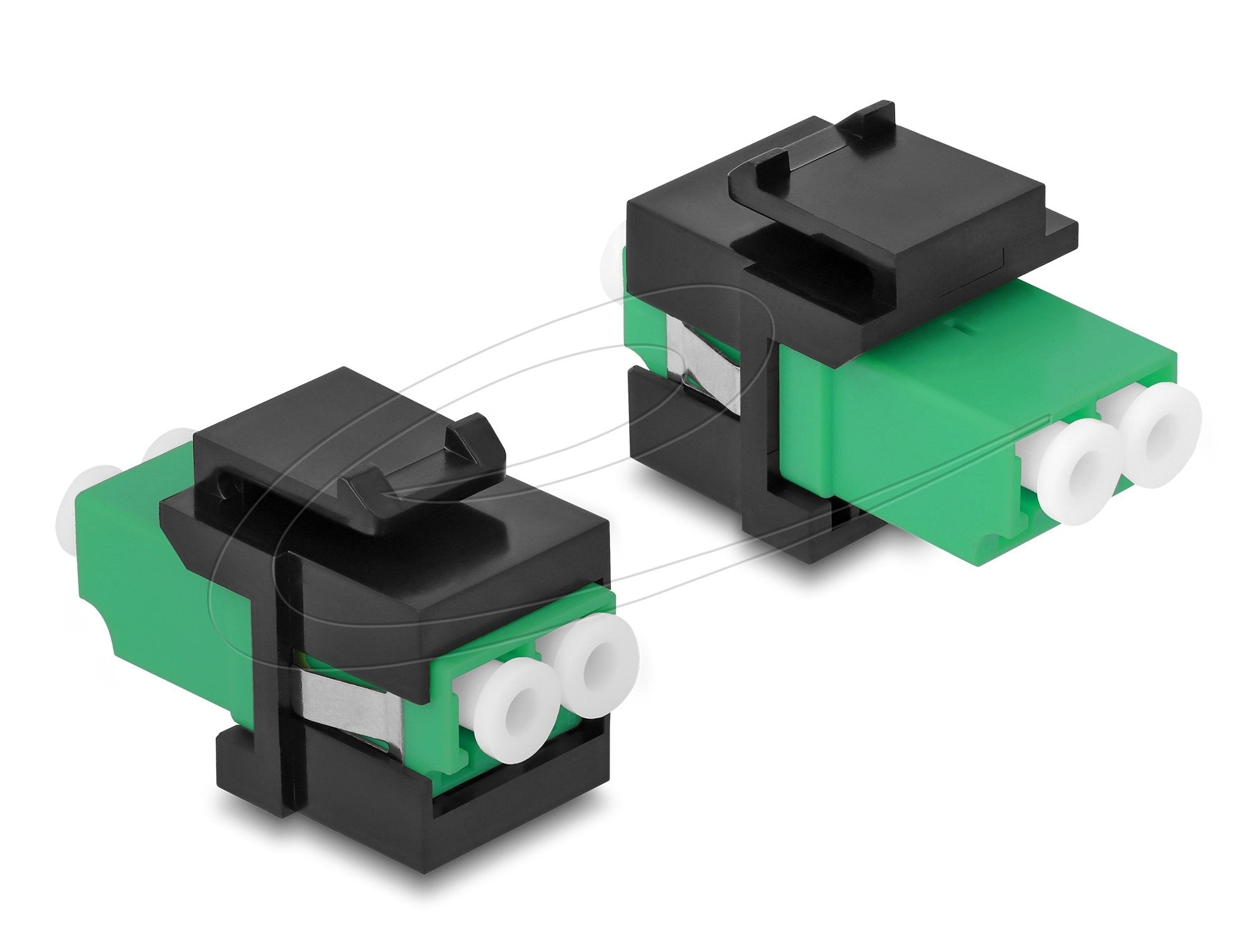 Keystone Modul Lc Duplex Buchse Zu Lc Duplex Buchse Grün Schwarz