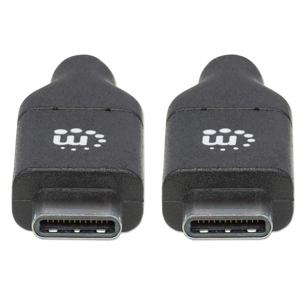 Manhattan Cable Usb-C Usb 2.0, Tipo C Macho A Tipo C Macho, 480 Mbps, 5 A, 2 M (6 Ft.). Negro