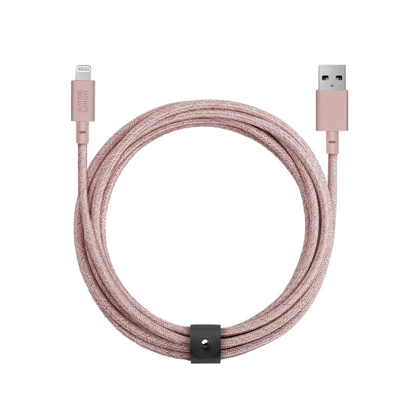 Native Union Belt Cable Usb-A To Lightning 3m Rose