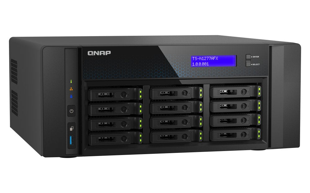 EAN 4711103086186 - QNAP TS-H1277AFX-R7-32G servidor de almacenamiento NAS Torre AMD Ryzen™ 7 32 GB DDR5 0 TB QuTS hero Negro imagen 4