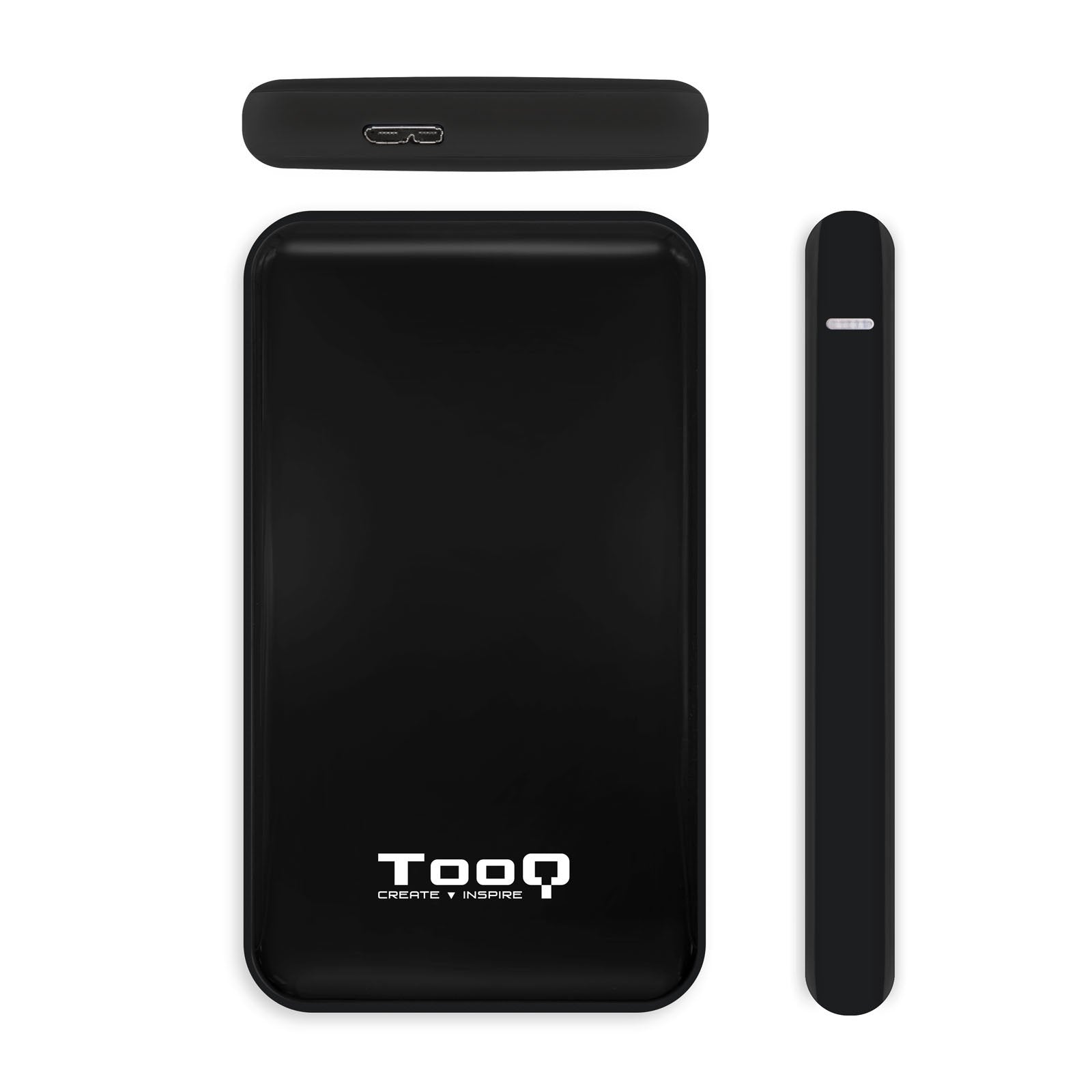 Tooq Carcasa Externa Hdd/Sdd 2.5" Hasta 9.5mm Sata Usb 3.0/3.1 Gen 1 - Sin Tornillos - Negro