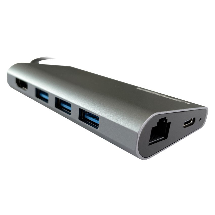 Lc-Power Lc-Hub-C-Multi-5 Base Para Portátil Alámbrico Usb 3.2 Gen 1 (3.1 Gen 1) Type-C Antracita, Negro