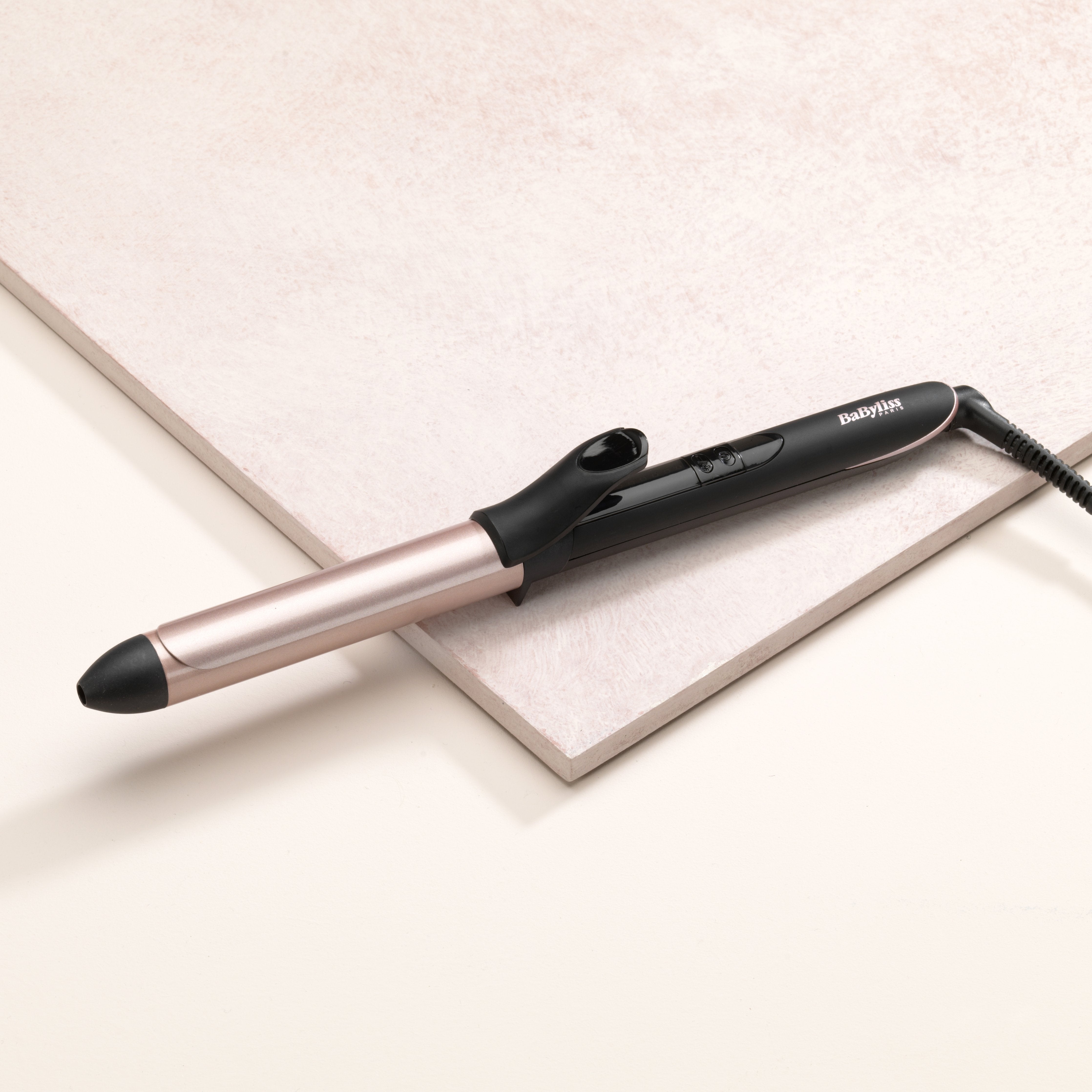 EAN 3030050153644 - BaByliss 25mm Curling Tong Rizador de pelo Caliente Negro, Oro rosado 2,5 m imagen 4