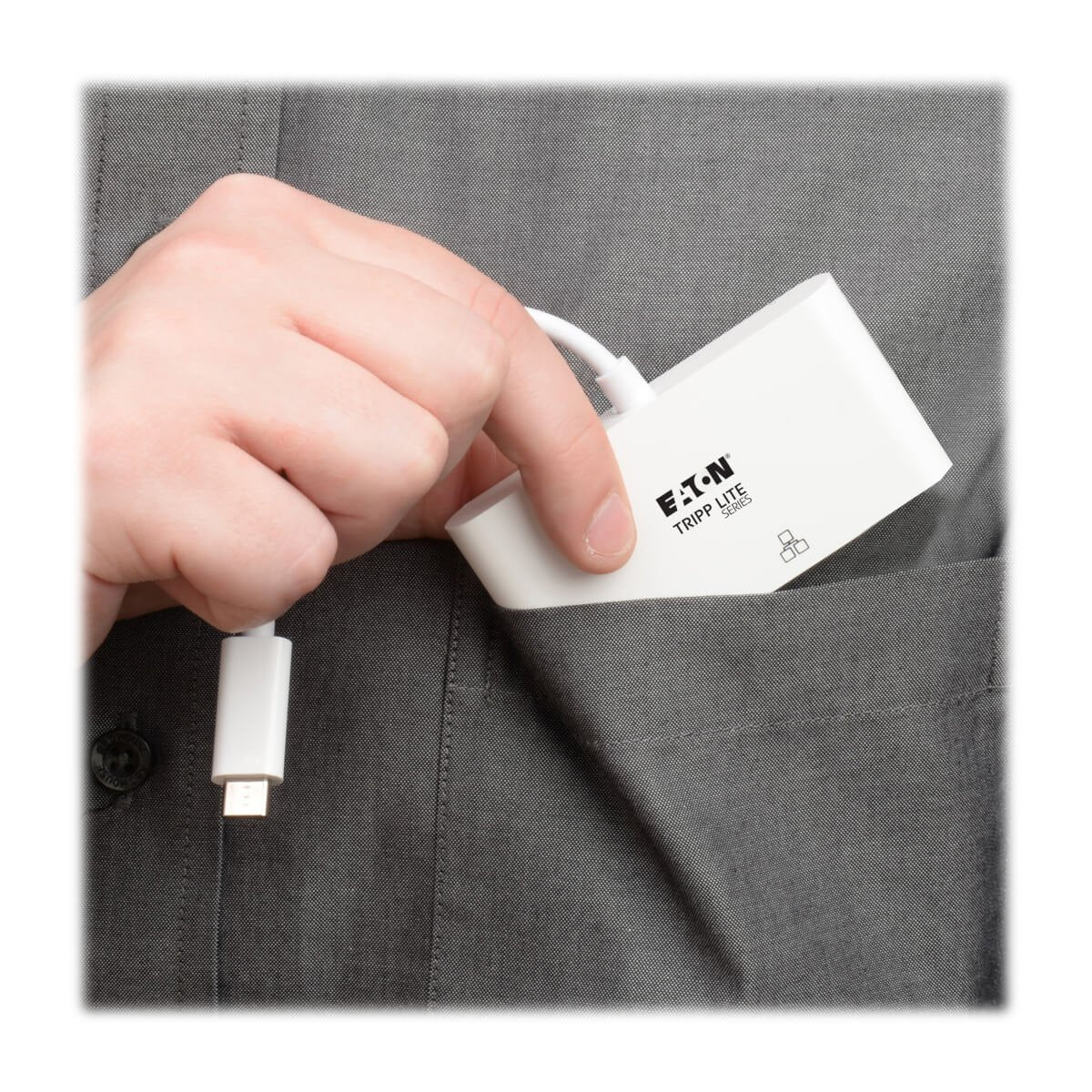 Tripp Lite U444-06n-Hgu-C Adaptador Multipuerto Usb-C Con Hdmi, Puerto Usb 3.0, Gbe, Carga Pd De 60w, Hdcp, Blanco