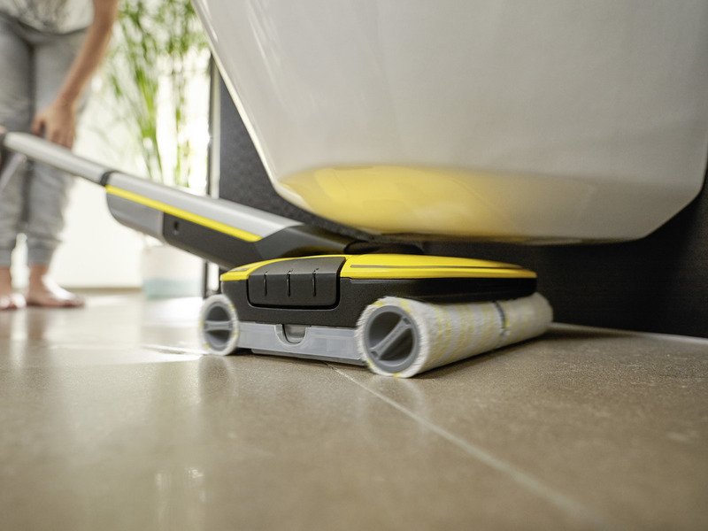 Kärcher Fc 7 Cordless Escoba Eléctrica Batería Seca Y Húmeda Sin Bolsa Plata, Amarillo