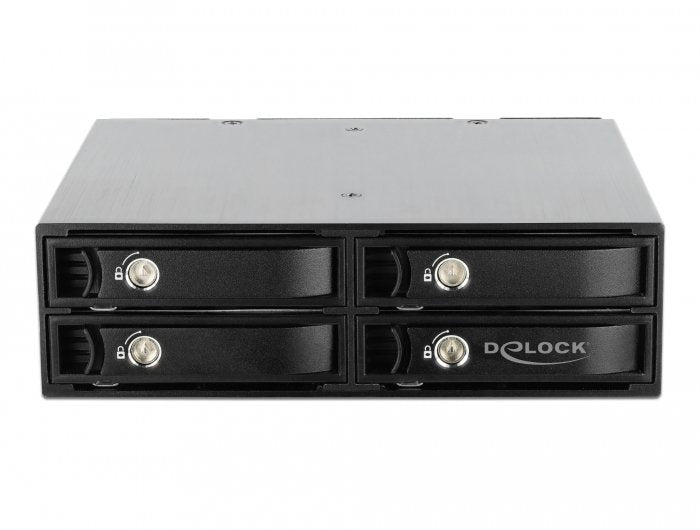 Delock 47235 Panel Bahía Disco Duro 13,3 Cm (5.25") Bandeja Para Disco Duro Negro, Bastidor De Instalación Negro, 13,3 Cm (5.25"), Bandeja Para Disco Duro, Nvme, 2.5", Negro, Aluminio
