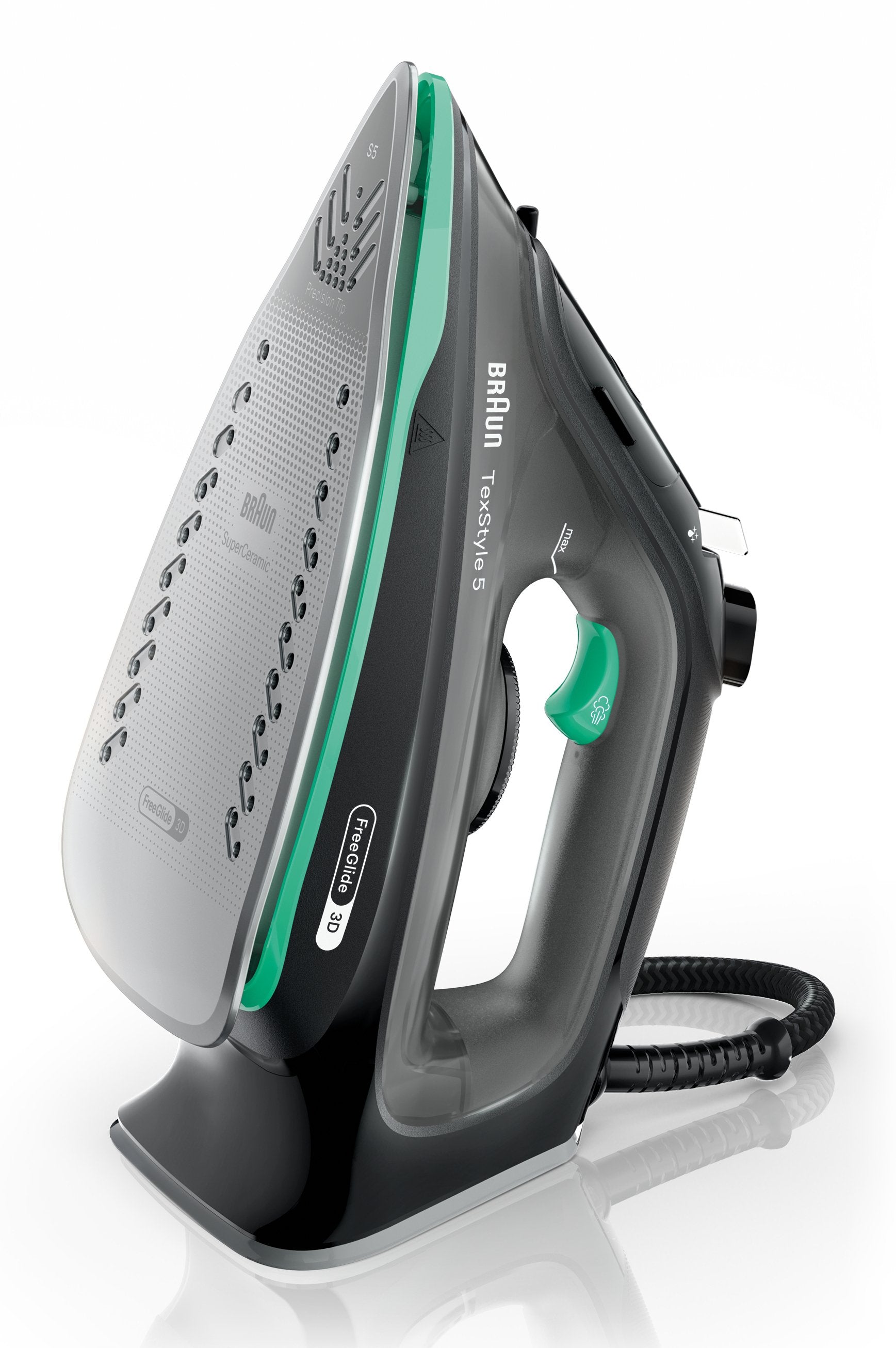 Plancha De Vapor Braun Si5277gr Negra Y Verde