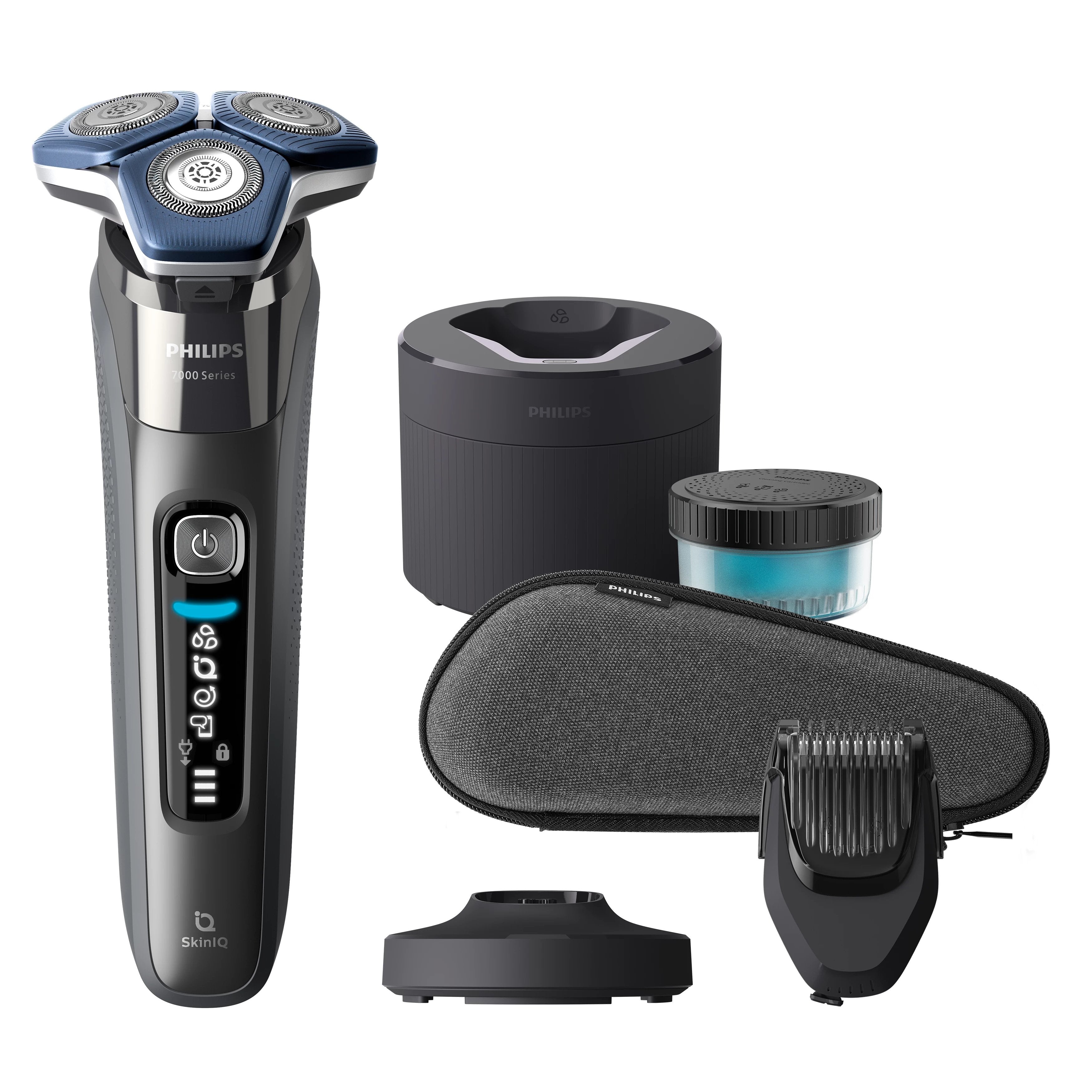 EAN 8720689008211 - Philips SHAVER Series 7000 S7887/58 afeitadora Máquina de afeitar de rotación Recortadora Cromo imagen 1