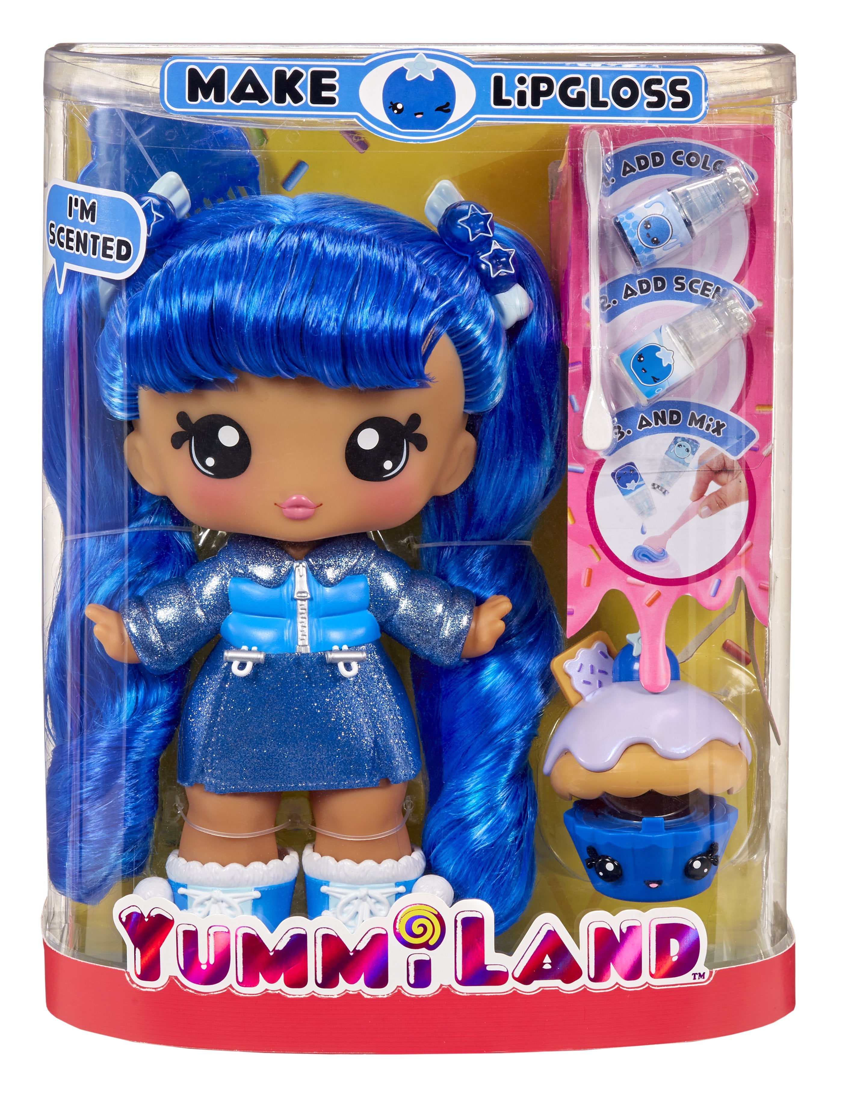 EAN 0035051120803 - MGA Entertainment Yummiland Large Doll + Lipgloss Pet- Rory Blueberry imagen 5
