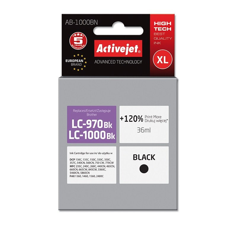 EAN 5904356292872 - Activejet AB-1000BN cartucho de tinta 1 pieza(s) Compatible Alto rendimiento (XL) imagen 1