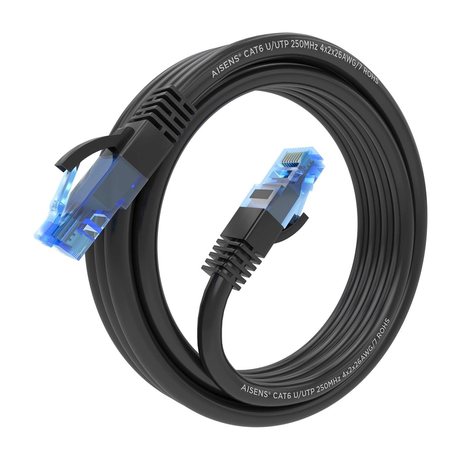 Aisens Cable De Red Rj45 Cat.6 Utp Awg26 Cca - 2m - Negro