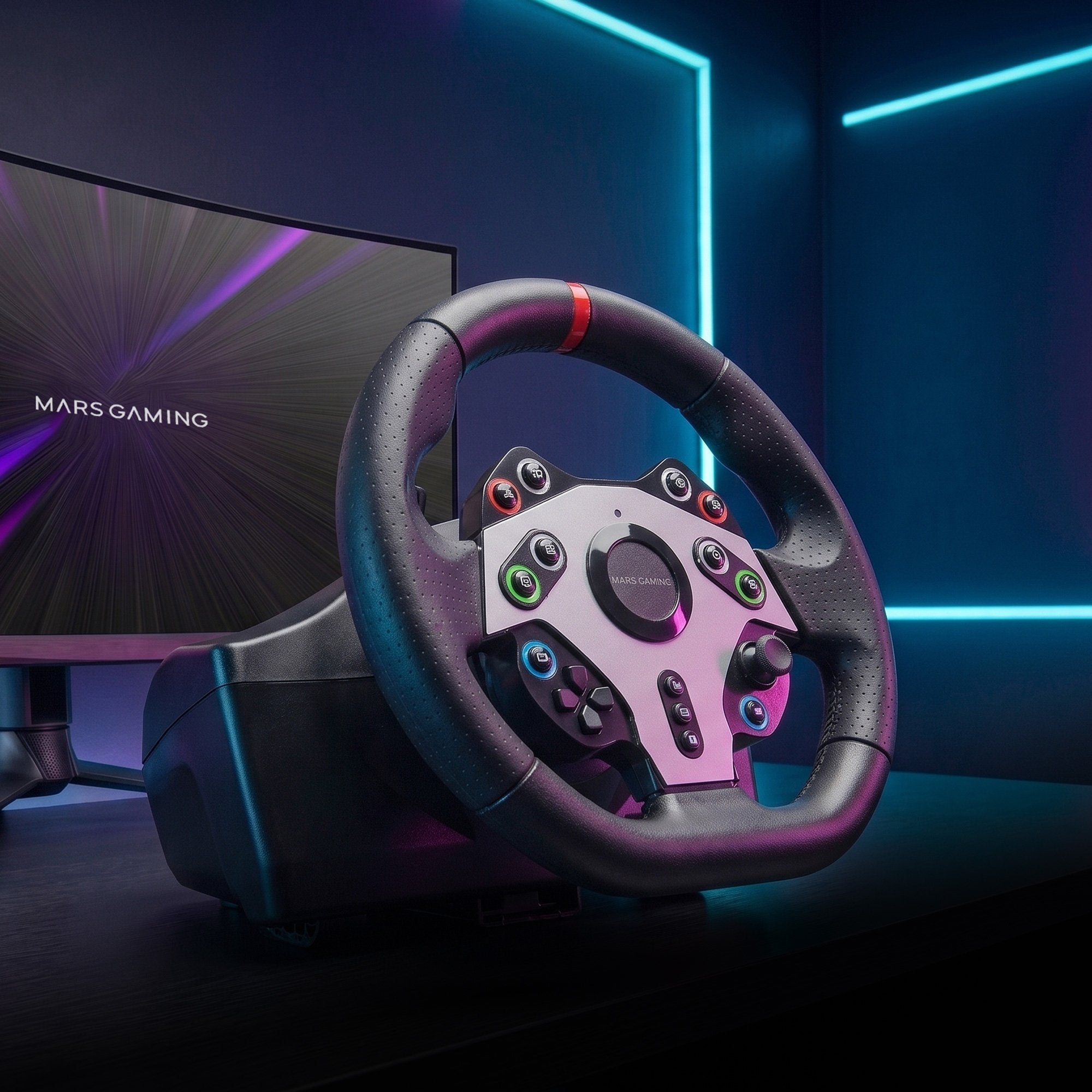Volante Con Pedales Mars Gaming Mwh-Rsxtwo