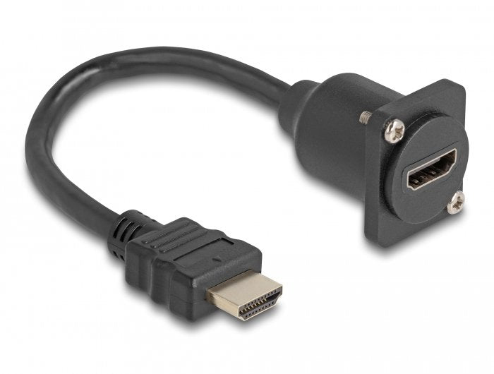 Conector Hdmi De Cable Delock D-Type> Hdmi Socket Negro, 20 Cm 87966