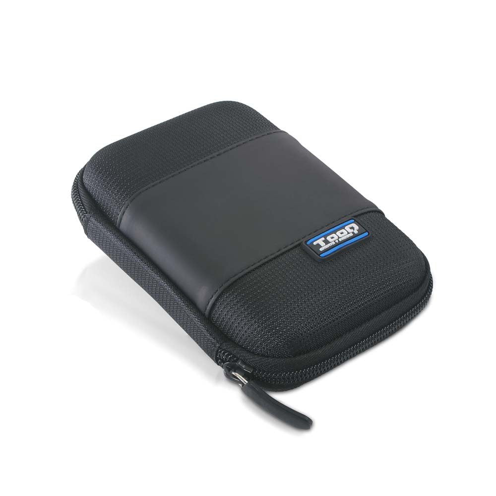 Tooq Estuche Para Carcasa Externa 2.5" - Correa Interior De Fijacion - Cierre De Cremallera - Negro