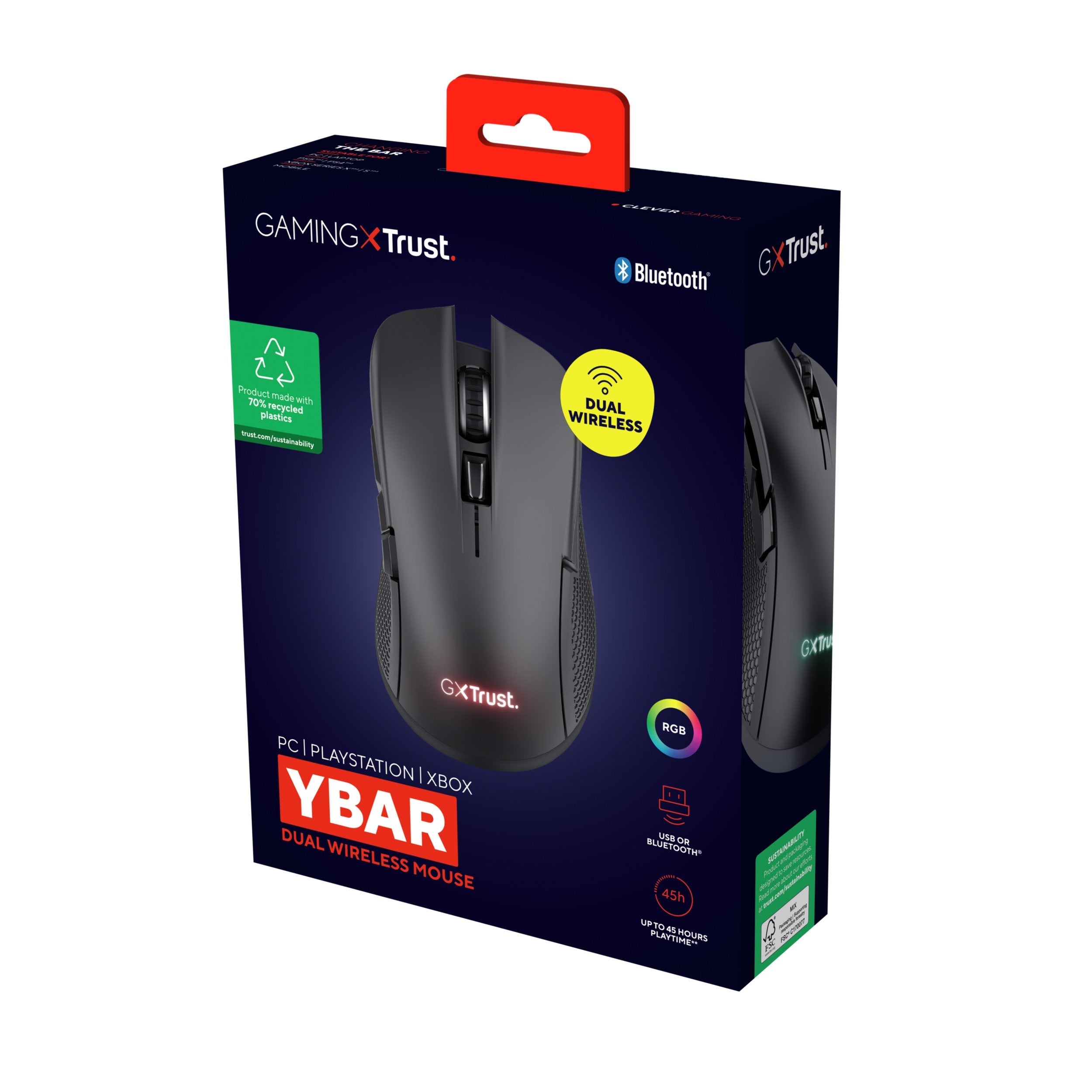 Ratón Gaming Trust Gaming Gxt 931 Ybar Hasta 7200 Dpi
