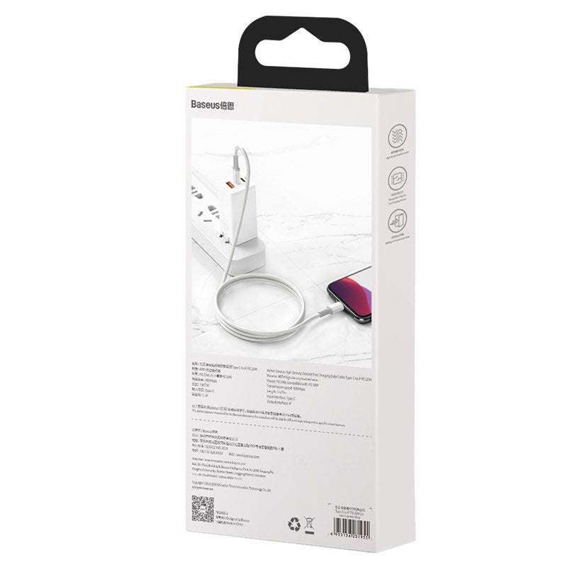 Baseus Catlgd-02 Cable De Conector Lightning 1 M Blanco