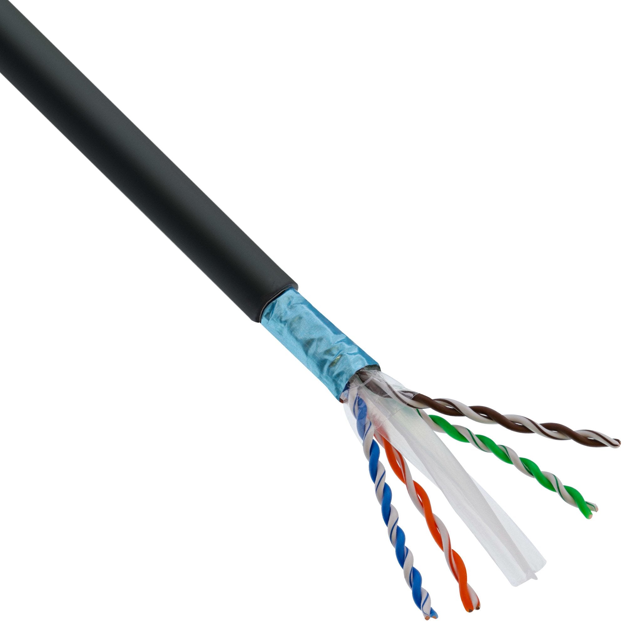 Cable De Red Inline, U/Utp, Cat.6a, Libre De Halógenos, Cobre Awg23, Negro, 40m