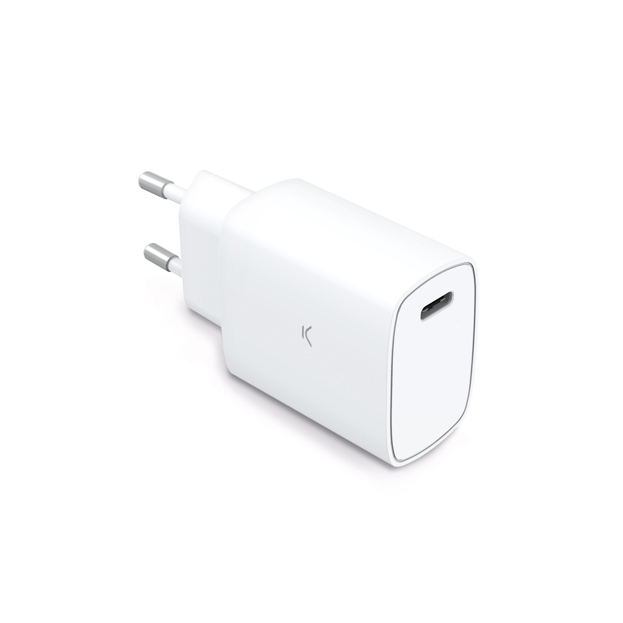 Ksix Cargador Red Eléctrica Blanco Usb-C 20w Carga Rápida
