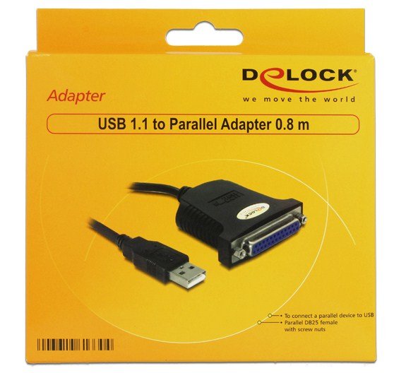 EAN 4043619613304 - DeLOCK USB 1.1 parallel adapter cable paralelo 0,8 m imagen 2