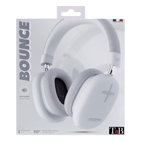 Tnb Bounce - Auricular Inalámbrico Bluetooth - Blanco Y Gris