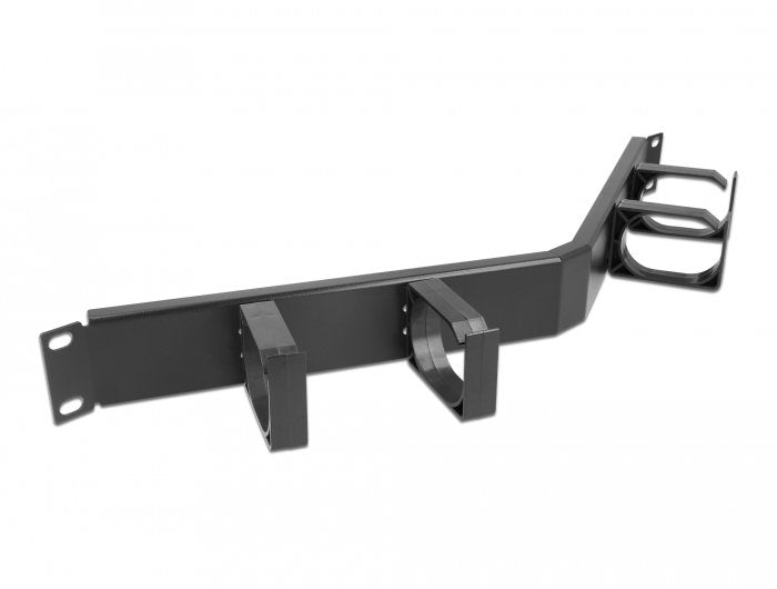 Delock 19? Cablemanagement Rangierpanel Mit 4 Bügeln Gewinkelt 1 He Schwarz