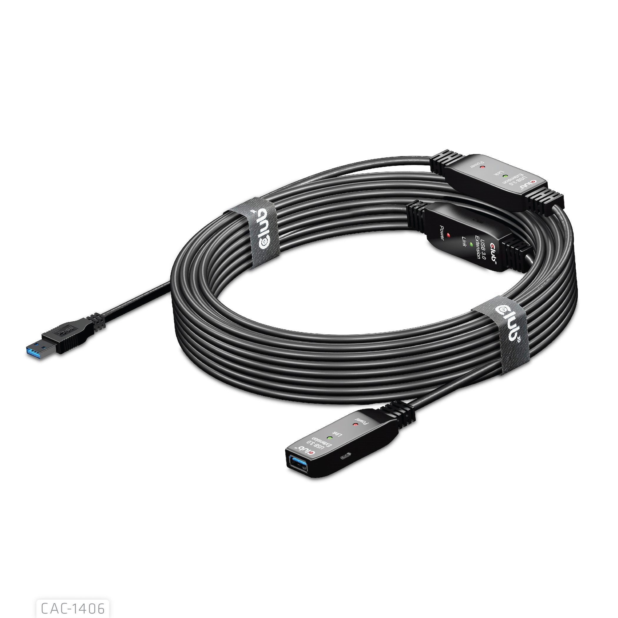 EAN 8719214471798 - CLUB3D CAC-1406 cable USB USB 3.2 Gen 1 (3.1 Gen 1) 15 m USB A Negro imagen 1