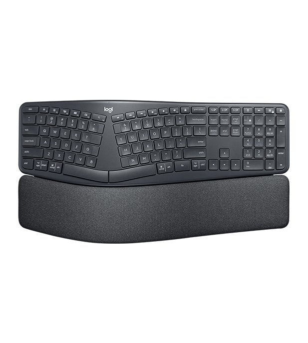 Teclado Nórdico Logitech Ergo K860 Rf Wireless + Bluetooth Qwerty Grafito (Logitech Ergo K860 Keyboard Rf Wireless + Bluetoot)
