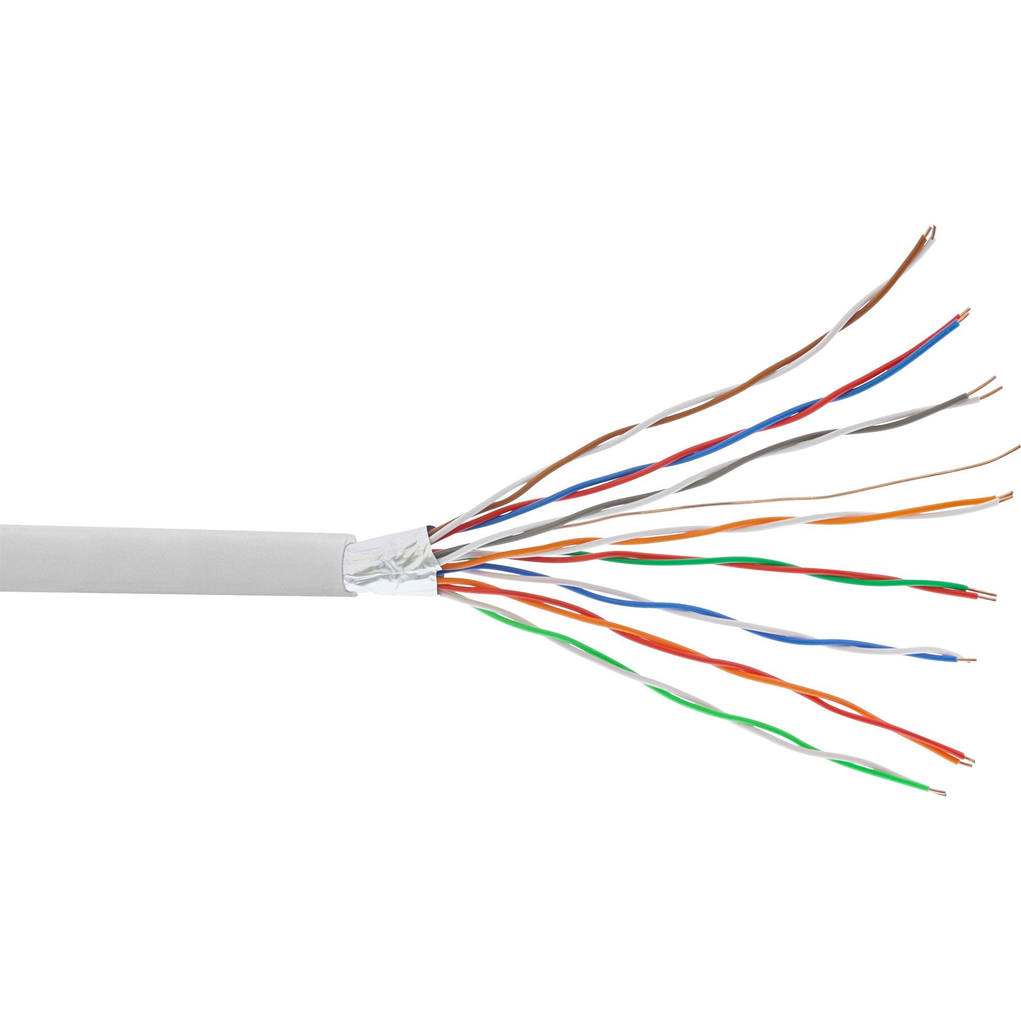 Cable Telefónico Inline 16 Hilos Instalación Sólida 8x2x06mm Apantallado 25m