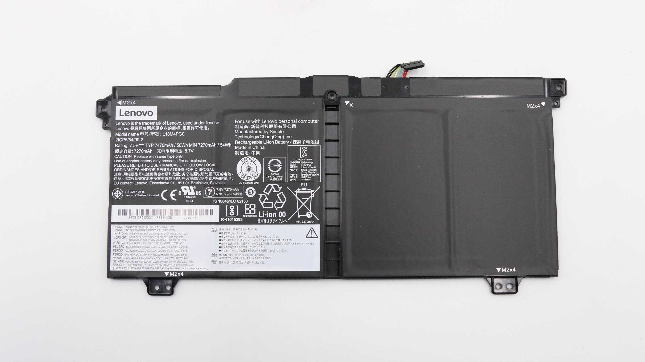 56wh Lithium-Ion Battery For Lenovo Laptops 5b10r51233,
