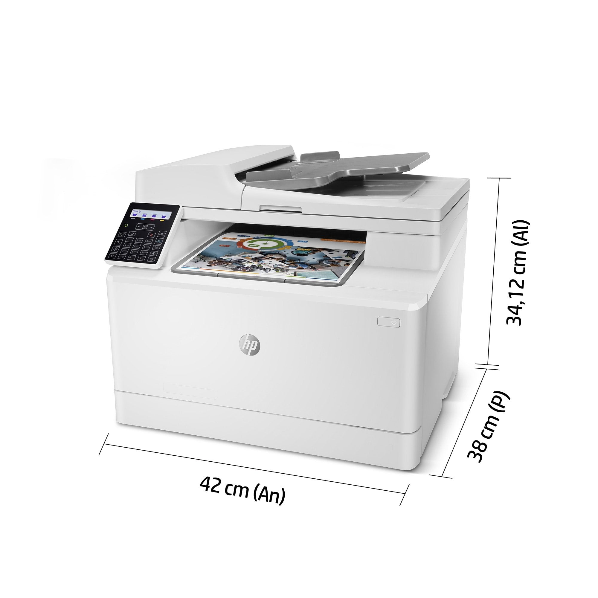 Multifunción Láser Color Hp Láserjet Pro M183fw Wifi Fax Blanca