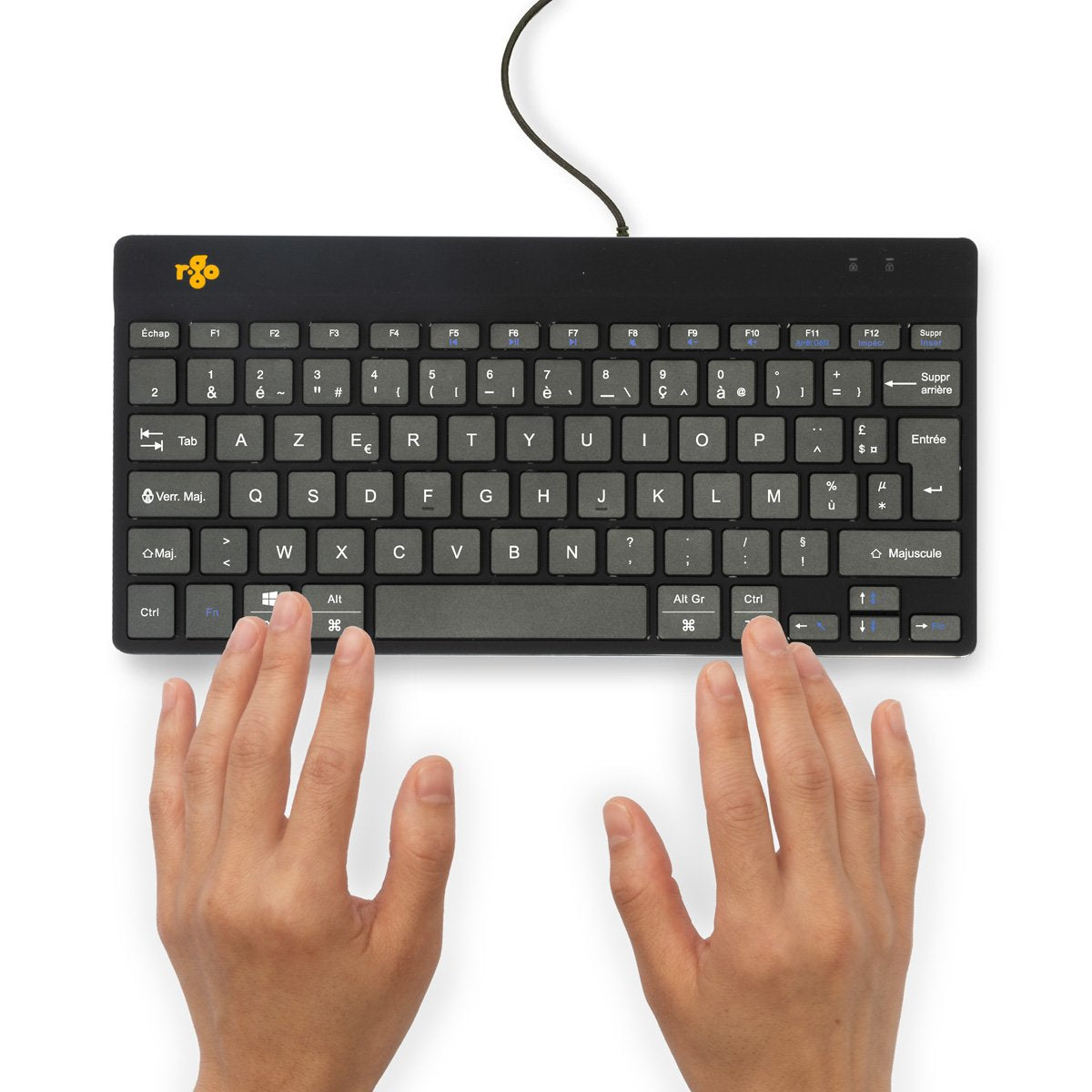 Teclado Francés R-Go Tools Usb Azerty Negro Rgocofrwdbl