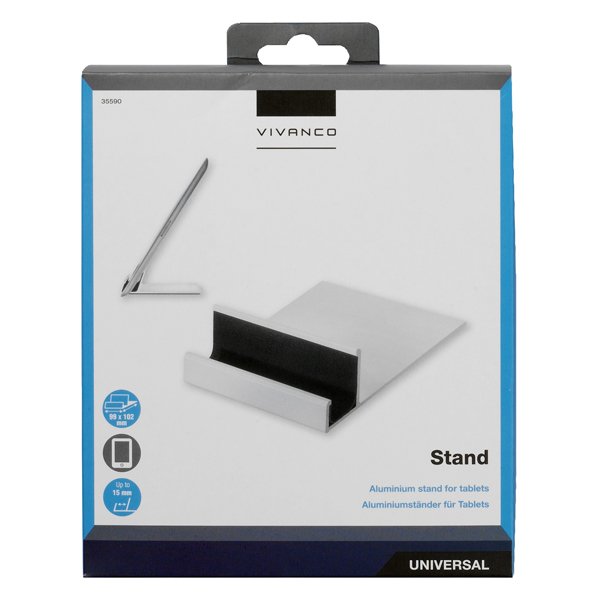 EAN 4008928355901 - Vivanco 35590 soporte Soporte pasivo Tablet/UMPC Aluminio, Blanco imagen 5
