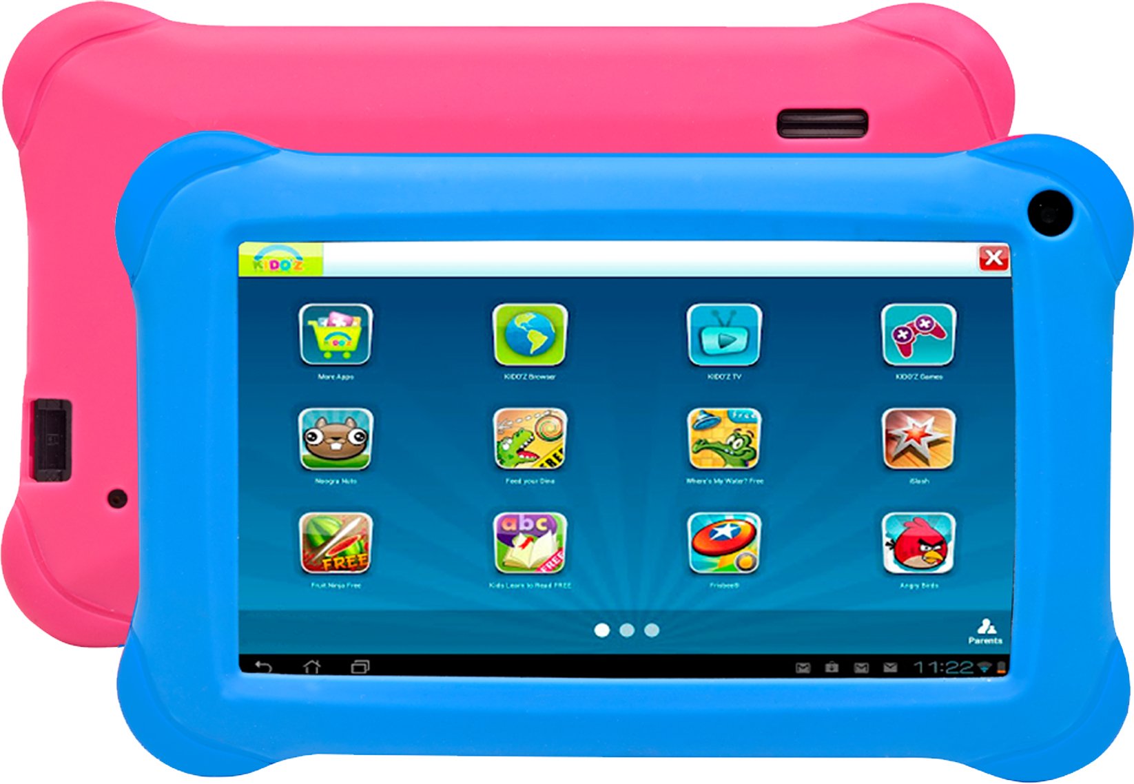 Tablet Denver Infantil Taq-70353bluepink Qc 1.2ghz 1gb Ddr3 16gb 7\1android 8.1+Kidoz Fundas Rosa+Azul