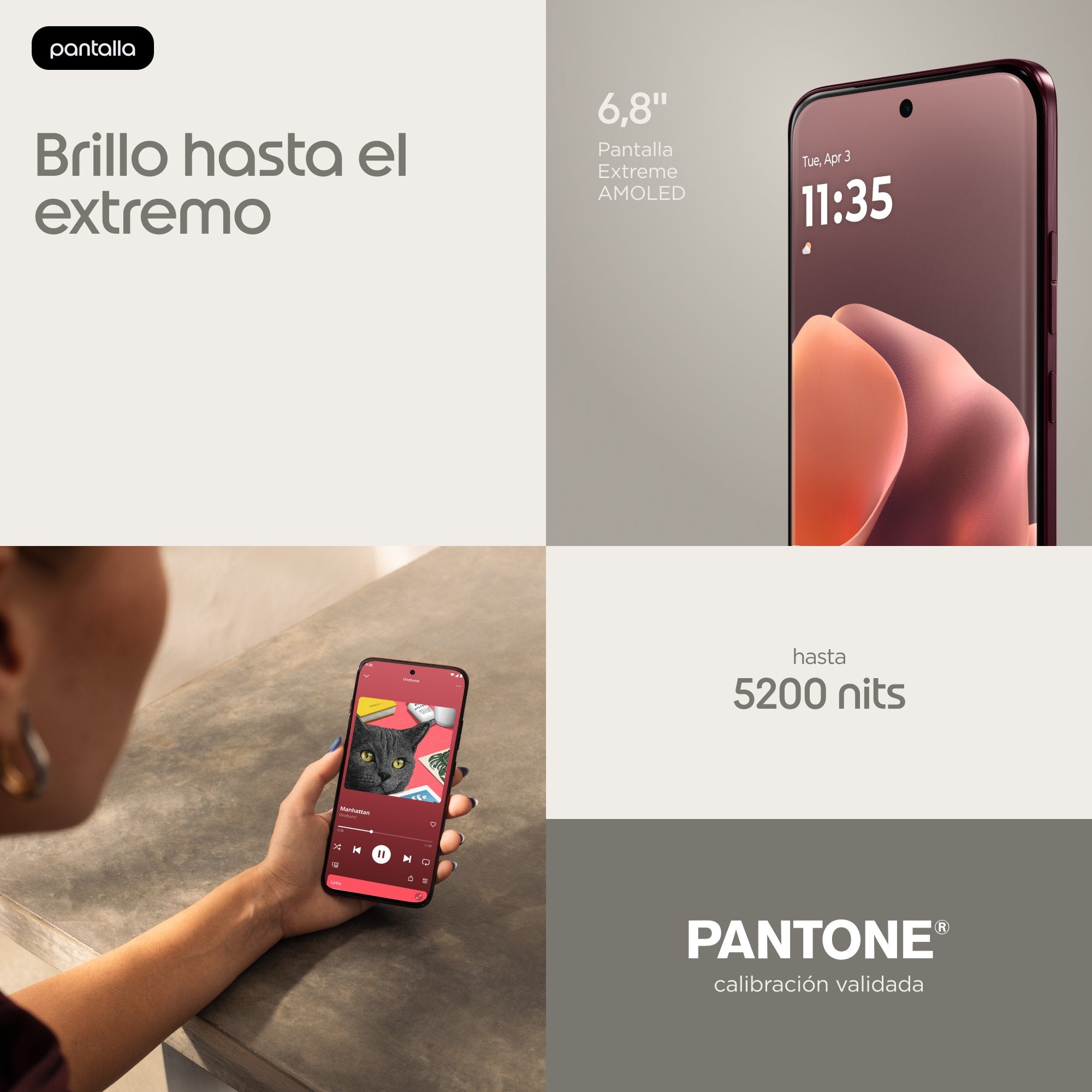 EAN 0840493615806 - Motorola edge 70 pro 17,2 cm (6.78") SIM doble Android 16.0 5G USB Tipo C 12 GB 512 GB 6500 mAh Burdeos imagen 10