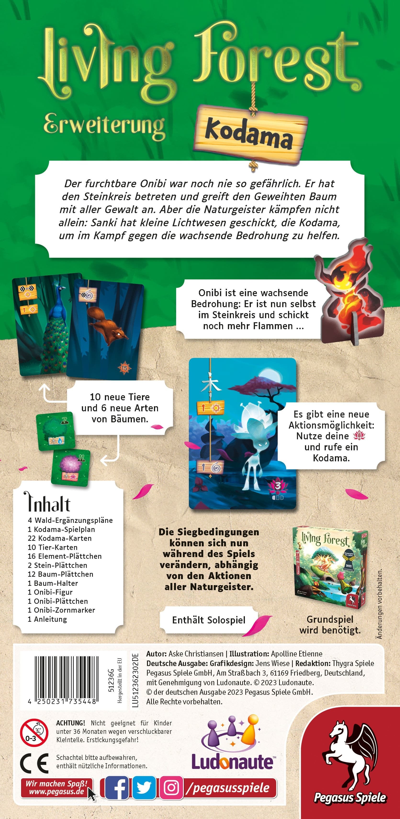 EAN 4250231735448 - Pegasus Spiele Living Forest: Kodama 60 min Expansión de juego de mesa Multigénero imagen 4