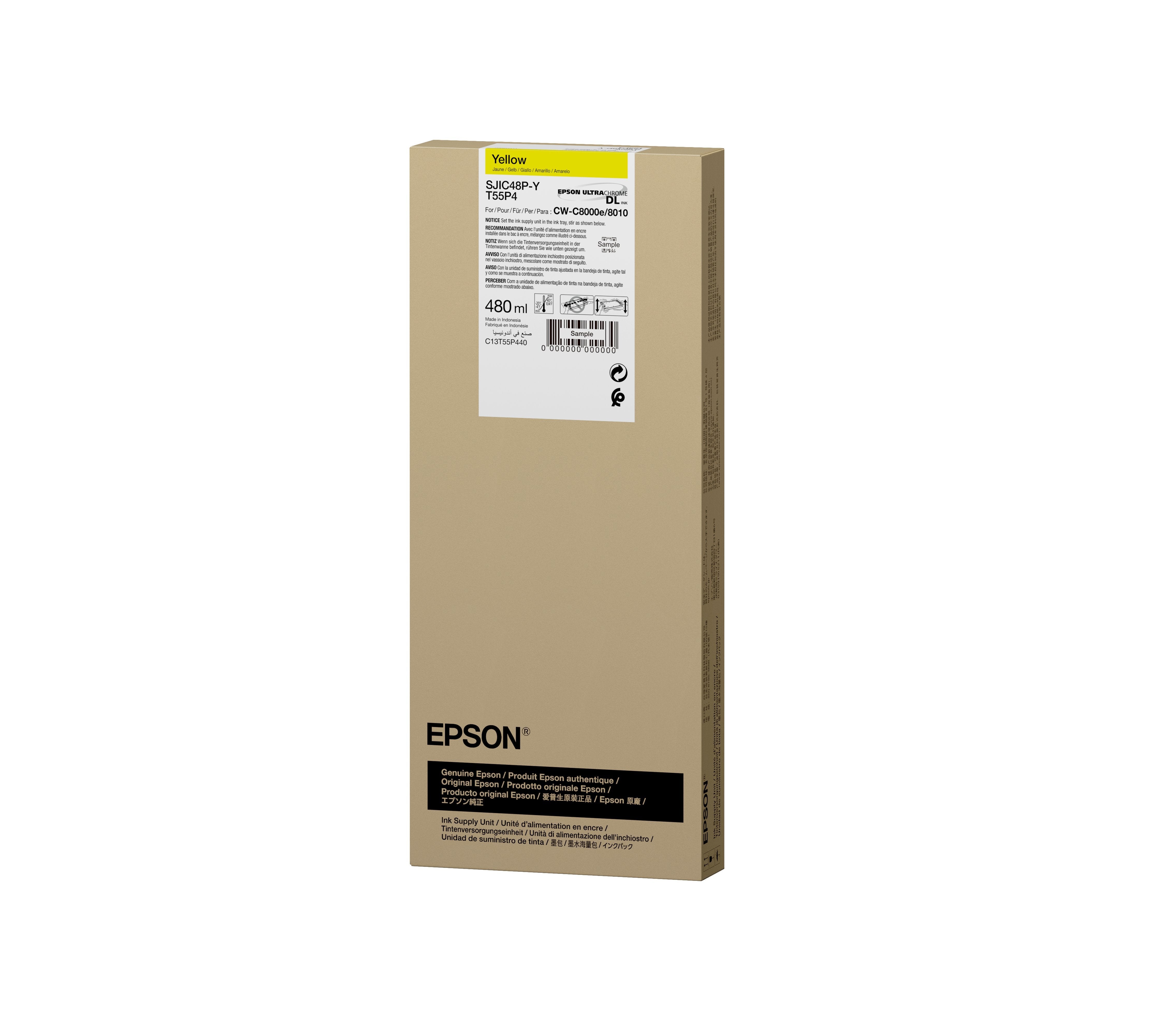 Sjic48p-Y Ink Cartridge Cw Supl C8000e Yellow