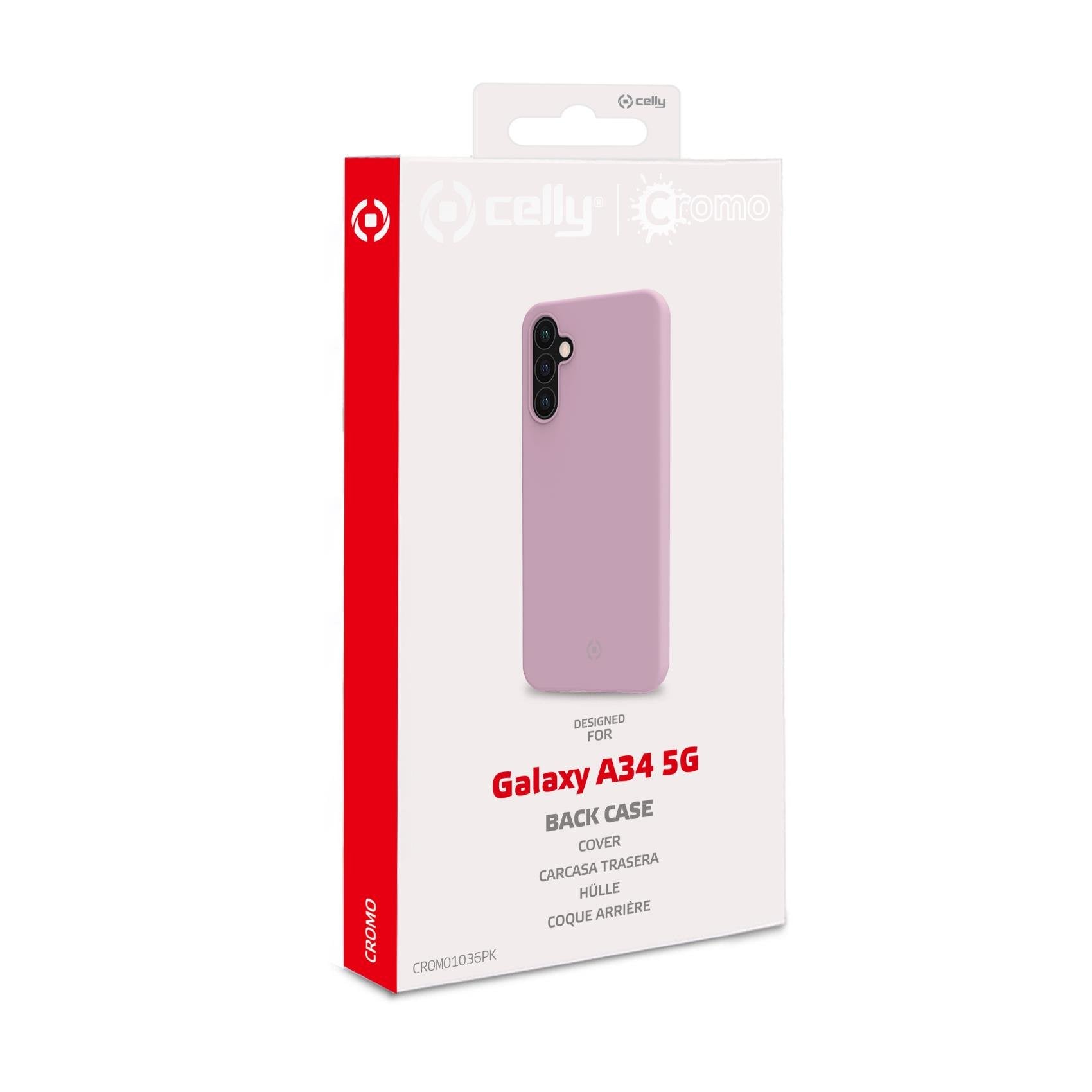 Celly Cromo1036pk Funda Para Samsung Galaxy A34 5g (6.6") Rosa