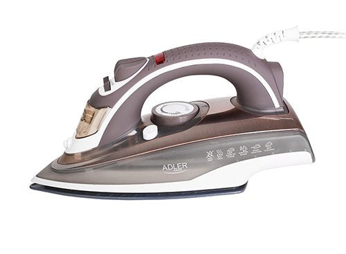 Plancha De Vapor Adler Ad 5030 Cerámica Marrón, Gris, Blanco 3000 W.