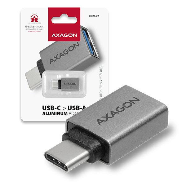 Adaptador Axagon Usb-C 3.1 M Auf Usb-A Aluminio - Negro