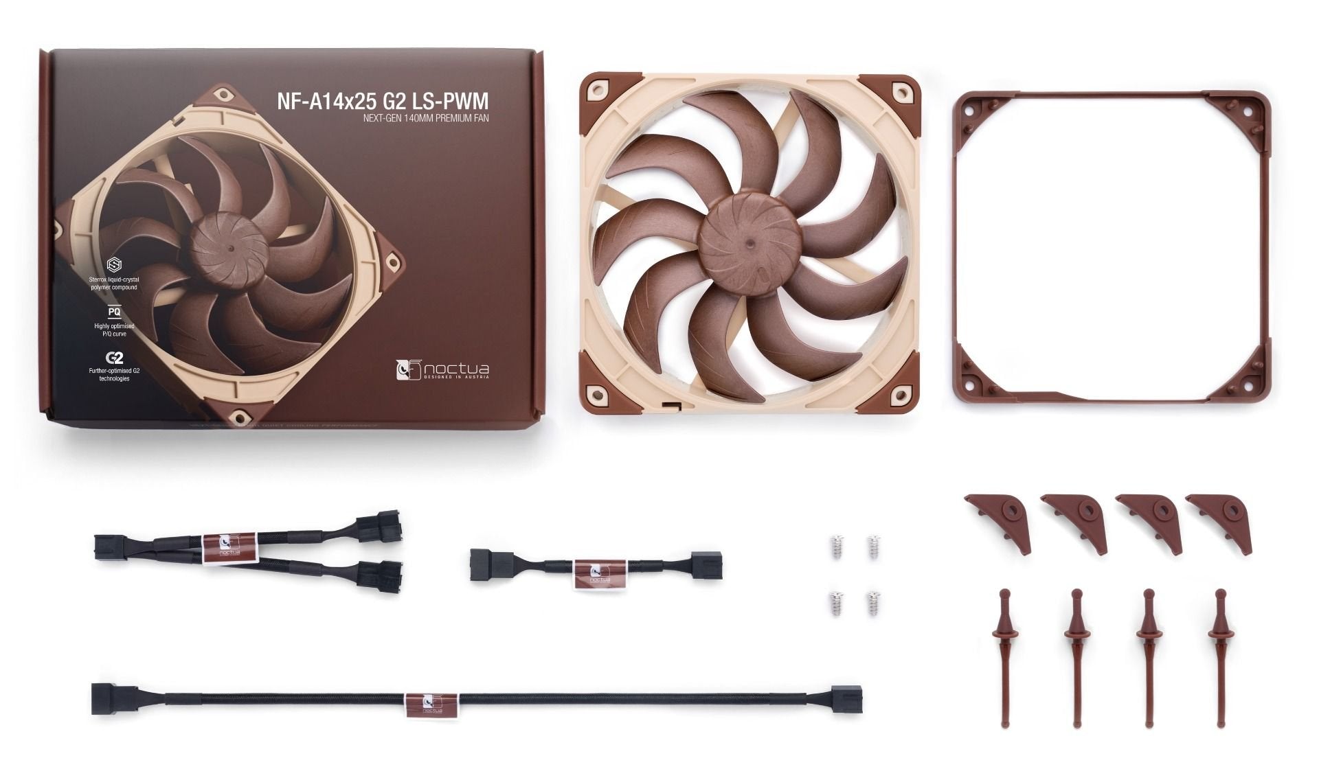 EAN 9010018100624 - Noctua NF-A14X25 G2 LS-PWM sistema de refrigeración para ordenador Carcasa del ordenador Refrigerador de imagen 5