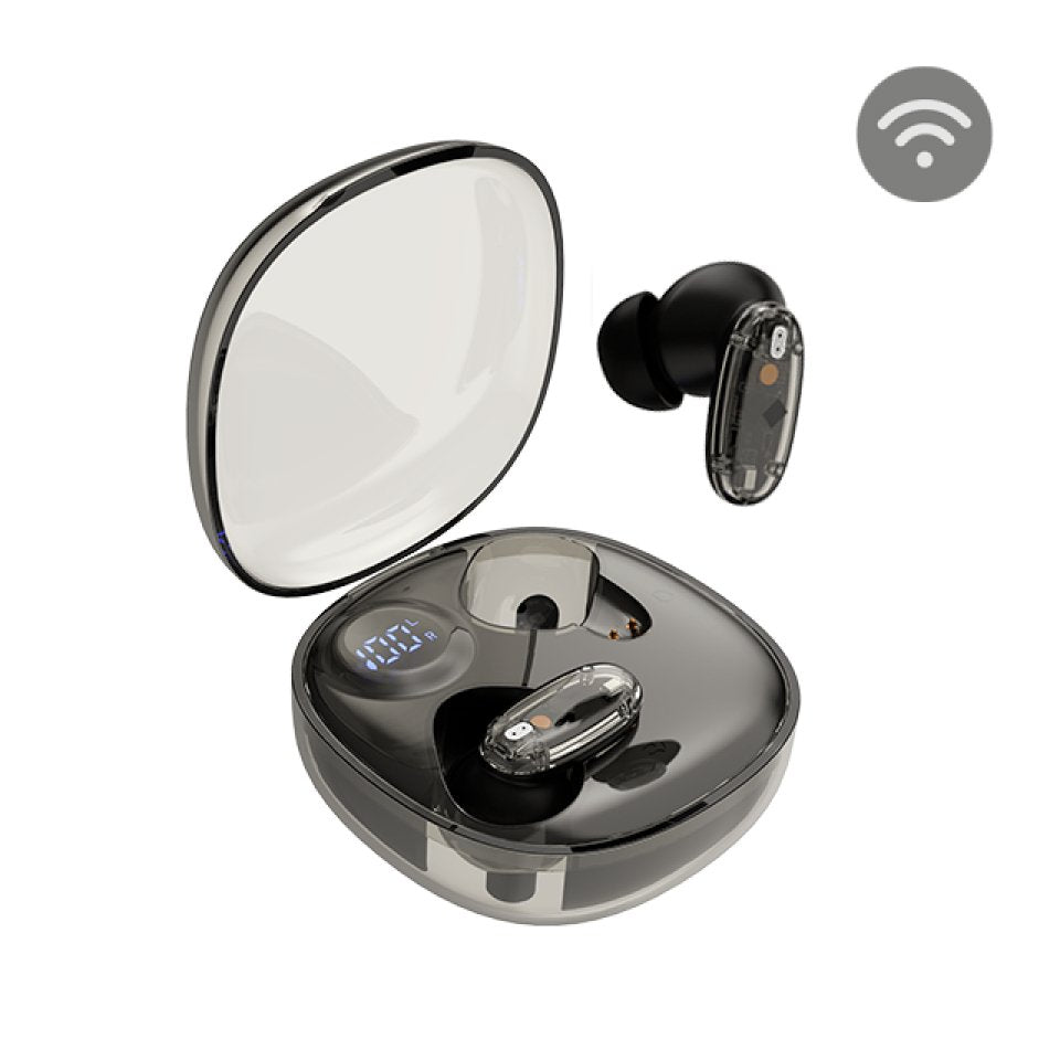Auricular Gaming Mhib2 Semi-Transparente Bluetooth 5.4/ Indicador Led Negro Mars