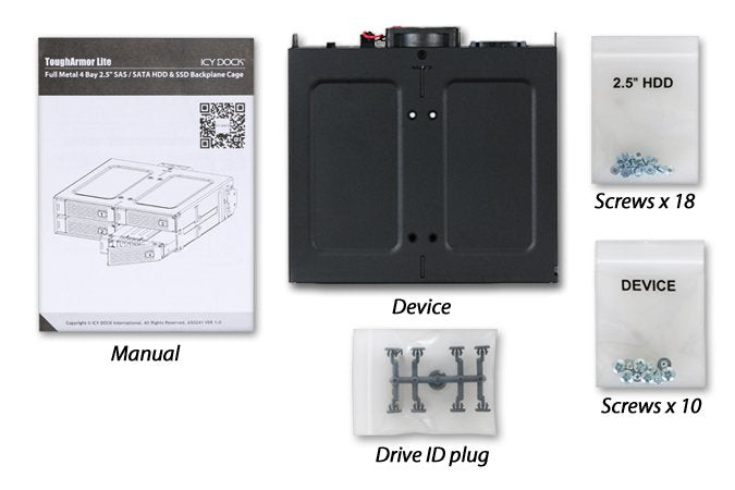 Icy Dock Mb607sp-B Panel Bahía Disco Duro 13,3 Cm (5.25") Funda De Disco Duro Negro