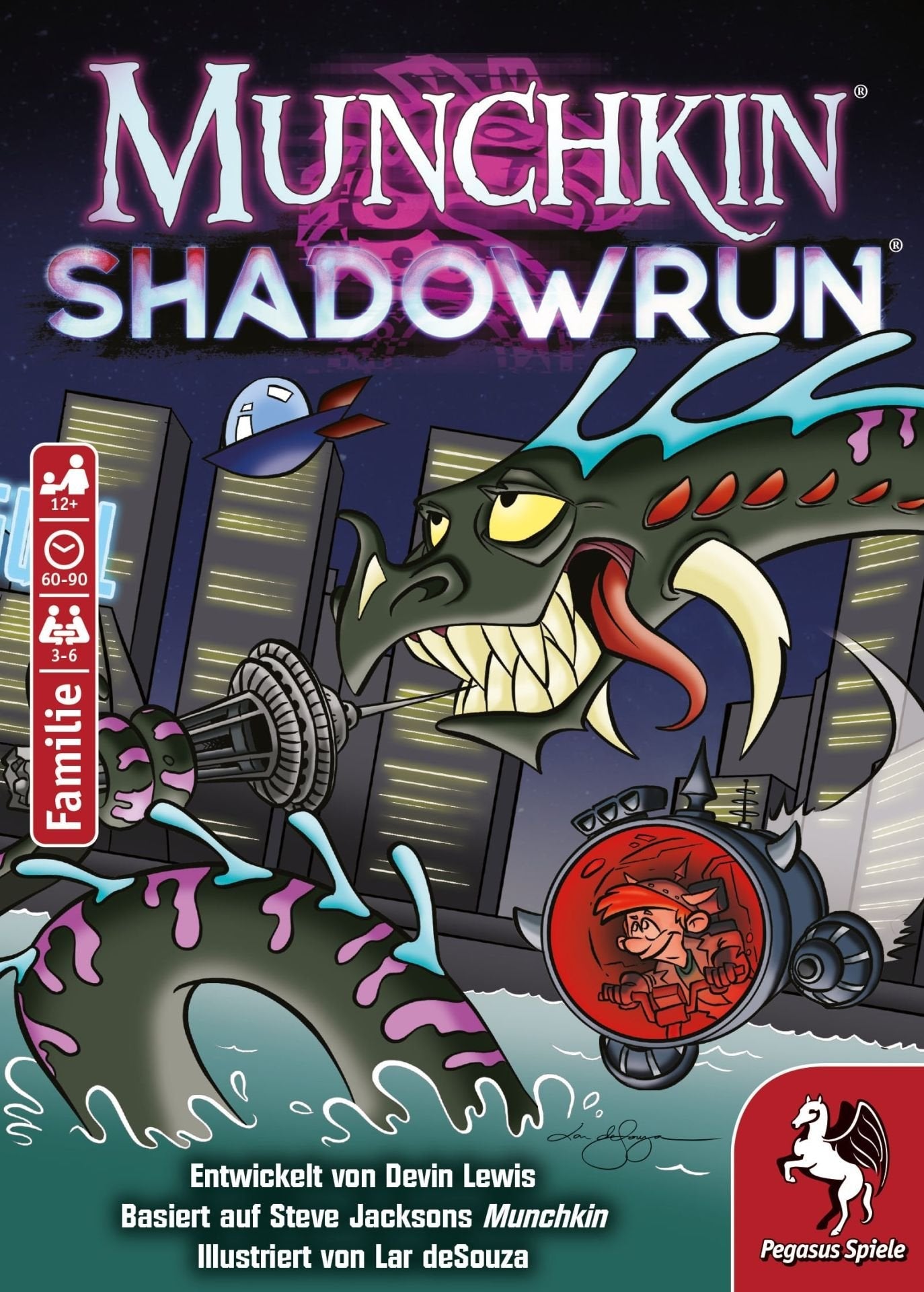Pegasus Munchkin Shadowrun, Juego De Cartas 17037g