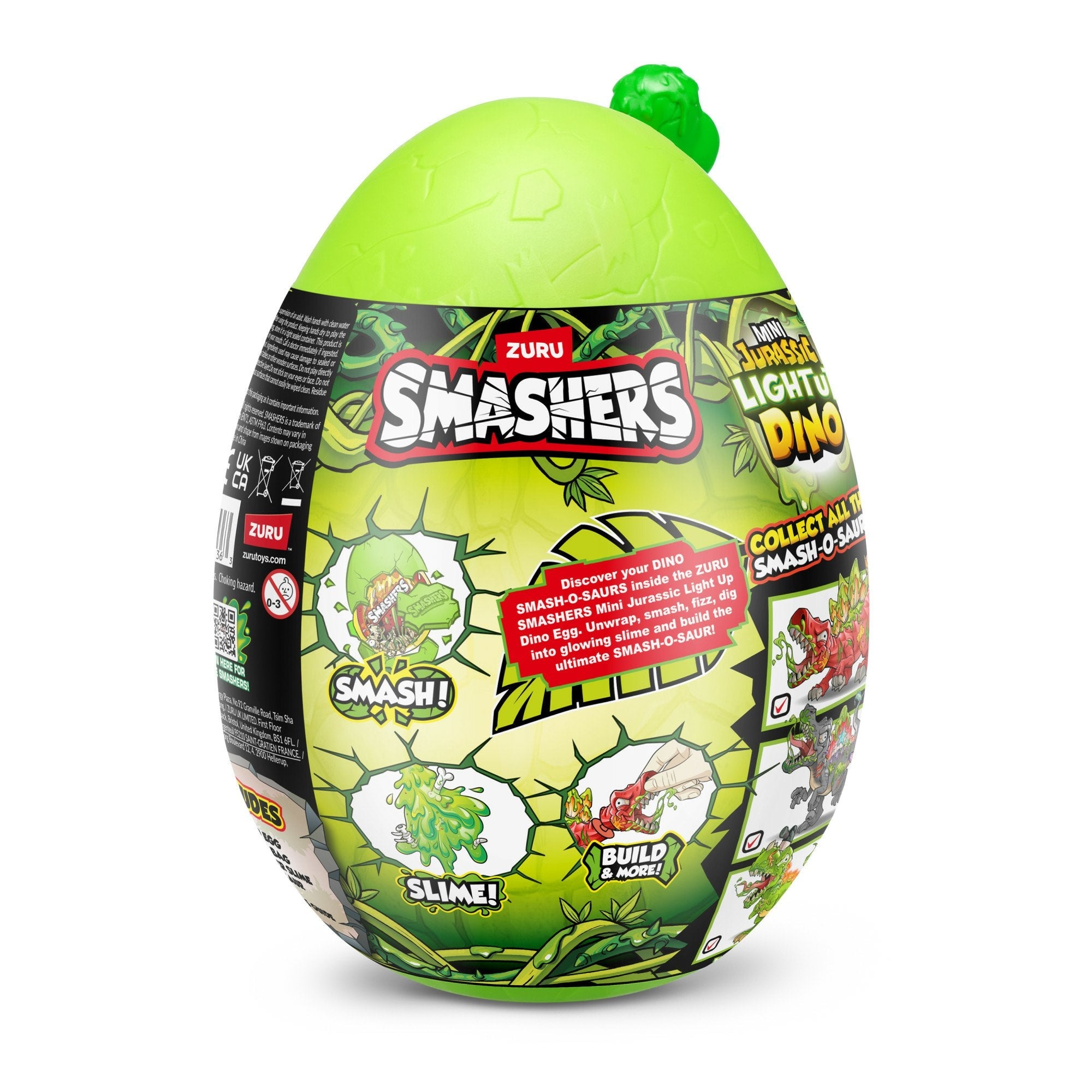 Figura Zuru Smashers - Jurassic Light Up Dino Egg Mini Series 1, Artículos Surtidos 74107sq1