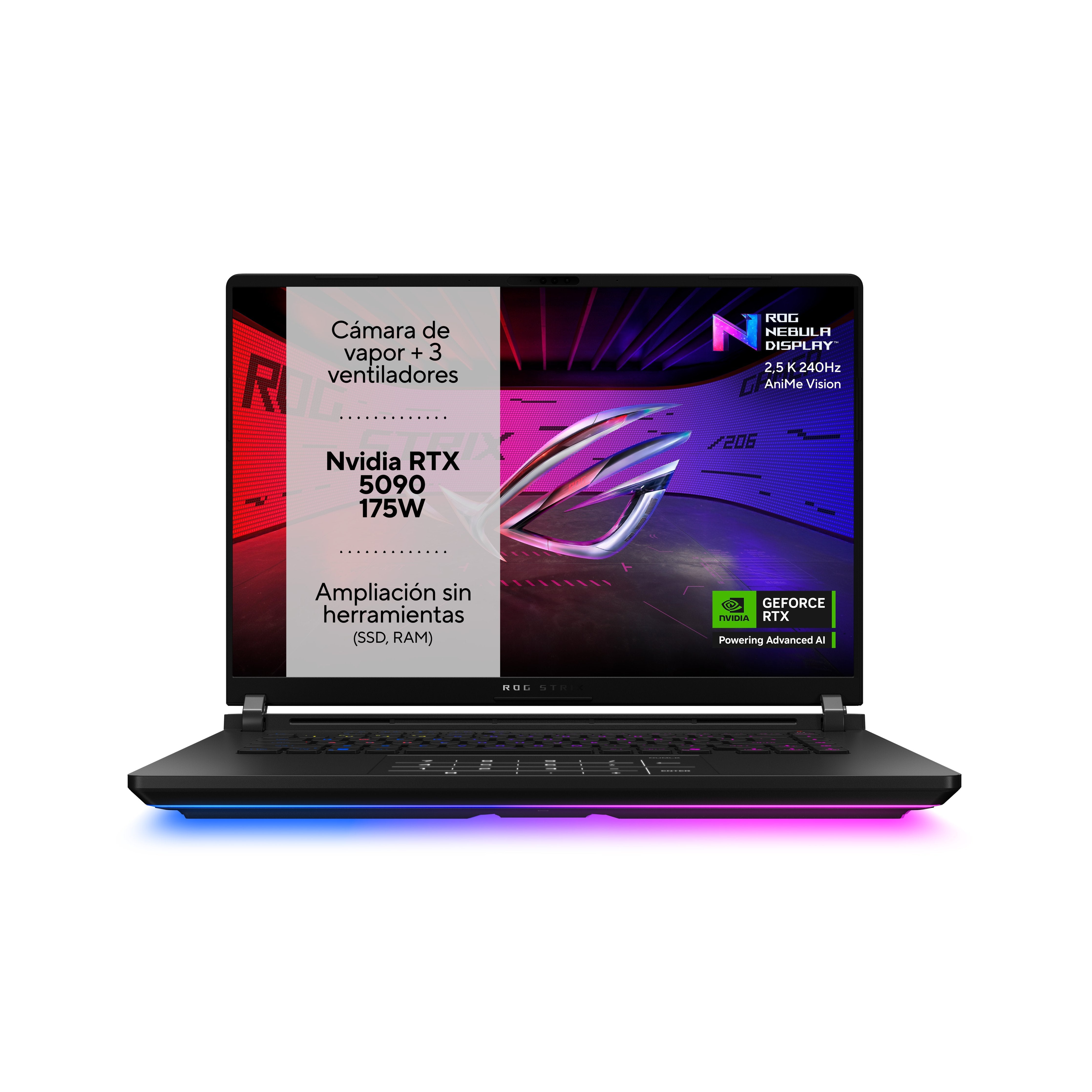Portátil Gaming Asus Rog Strix Scar 16" 16 G635lx-S5031 9 275hx, 32gb 1tb Ssd Rtx 5090 24gb, Sin Sistema Operativo) Negro - Teclado Qwerty Español