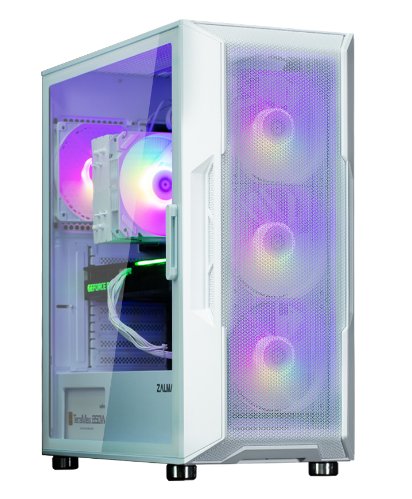 Caja Pc Zalman I3 Neo Atx Mid Tower White Argb Fan X4