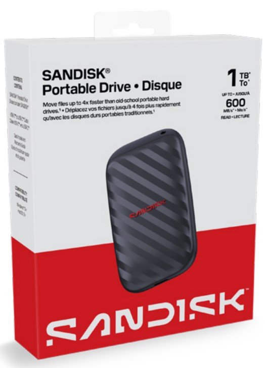 External Ssd Sandisk Read Speed 600 Mb/S 1 Tb Sdssde10 Sdssde10-1t00-G25