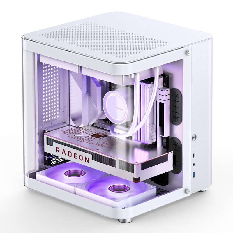 Jonsbo Tk-1 2.0 Micro-Atx Carcasa, Tempered Glass - Blanco
